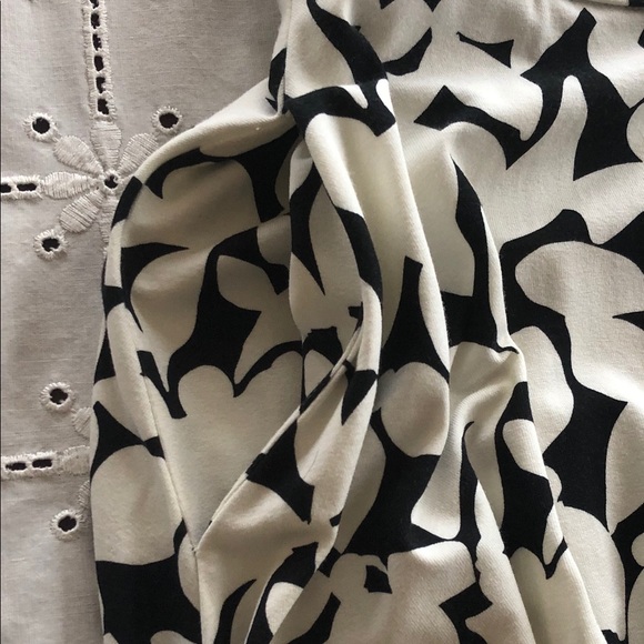 NWOT Cynthia Rowley Black & White Printed Flared Skirt - Picture 4 of 8